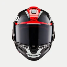 ALPINESTARS ШОЛОМ SUPERTECH R10 ЕЛЕМЕНТ BLACK/CARB/FLUO RED/WHITE S