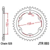 ЗАДНЯ ЗІРКА JR 4642 38 KTM 1290 SUPERDUKE (14-18) (464238JTZBK) (LANC.525) КОЛІР ЧОРНИЙ - зображення 1