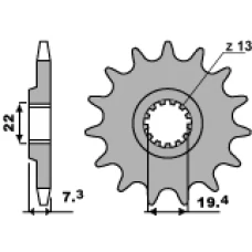 ПЕРЕДНЯ ЗІРКА PBR CHT 434 15 18NC GN 250/ GZ 250 (LANC. 520)