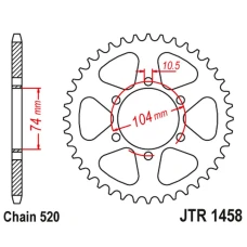 ЗАДНЯ ЗІРКА JR 475 40 KAWASAKI KL 250 '77-78', KE 250 '77-79' (47540JT) (LANC520)