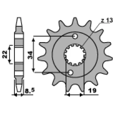 ПЕРЕДНЯ ЗІРКА PBR CHT 2276 15 18NC KTM 390 DUKE '14-'18 (JTF1908.15)