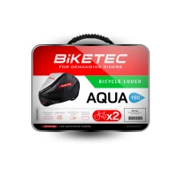 BIKETEC ЧОХОЛ ВОДОНЕПРОНИКНИЙ AQUATEC NA ДВА ВЕЛОСИПЕДИ КОЛІР ЧОРНИЙ/СІРИЙ РОЗМІР M