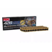RK ЛАНЦЮГ ПРИВІДНИЙ (ENDURO) GB428MXU-136 (U-RING) ЗАСТІБКА (CL) W КОМПЛЕКТІ КОЛІР ЗОЛОТИЙ