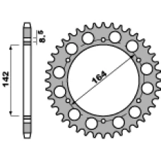 ЗАДНЯ ЗІРКА PBR 4538 46 C45 HYOSUNG 250 COMET / SPORT 04-09/ NAKED EFI (11-15) (LANC. 520) (JTR1068.46)