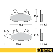 PROX ПЕРІД ТОРМОЗНИЙ ПІДКЛАДКА RM125/250 '89-95 + YZ125/250 '90-97