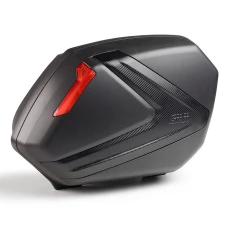 GIVI V37 ПАРА OF ЧОРНИЙ SIDECASES WITH ЧЕРВОНА REFLECTORS І КАРБОНОВОГО ПОДИВИСЬ