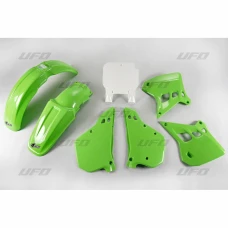 UFO КОМПЛЕКТ ПЛАСТІКОВ KAWASAKI KX 125 '90-'91, КОЛІР OEM (ZIELONY/BIALY) (KA196E999)