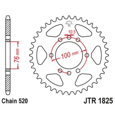 ЗАДНЯ ЗІРКА JR 823 42 SUZUKI VL 250 INTRUDER LC '00-04'; LT 250/300 '86-89'; GN 400 '80-82'; LT 500 '88-92',DR 500 '81-83', DR 750 '88' (SR41B) (82342JT) (LANC.520)