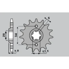 ПЕРЕДНЯ ЗІРКА PBR CHT 279 14 18NC NSR 125/ VT 125 (JTF327.14) (LANC. 520)