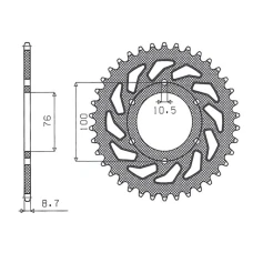 SUNSTAR ЗІРОЧКА ЗАД 818 42 SUZUKI GS 1000/1100, GSX 1100E (JTR818.42) (LANC. 630)