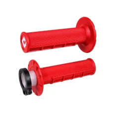 ODI ПЕРЕМИКАЧІ ВИКЛЮЧЕНИЙ ROAD HALF WAFFLE MX V2 LOCK-ON GRIP КОЛІР ЧЕРВОНИЙ