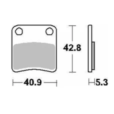 DELTA BRAKING КОЛОДКИ ДИСКОВІ ТОРМОЗНІ KH257/2 (HAMULEC PARKINGOWY) APRILIA MANA 850 '08-'14, SRV 850 '12-'19, BMW C 600/650 '13-'21, HONDA FJS 400 SILVERWING '06-'16, FJS 600 SILVERWING '01-'16, DN-01 680 '08-'11, CTX 700 '14-'21, X-ADV 750 '17-'22, CRF