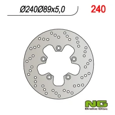 NG ДИСК ТОРМОЗНИЙ ЗАД SUZUKI GSF/GSR/SV/RF (240X89X5) (5X10,5MM)