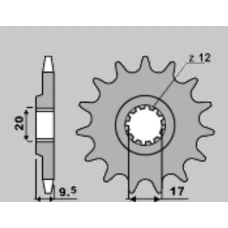 ПЕРЕДНЯ ЗІРКА JR CHT 7005 13 KTM SX 65 '98-'15 (JTF1906.13)