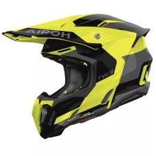 AIROH ШОЛОМ CROSS / ENDURO / ATV / QUAD TWIST 3 FANCY ЖОВТИЙ GLOSS КОЛІР CZARNY/SZARY/ZOLTY FLUO РОЗМІР M