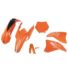 UFO КОМПЛЕКТ ПЛАСТІКОВ (ПОВНИЙ KIT) Z OSLONAMI ТЕЛЕСКОПІЧНИЙ (АМОРТИЗАТОРІВ) KTM SX/SXF '07-'10 КОЛІР КОЛІР ПОМАРАНЧ