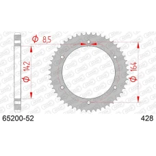 AFAM 2026/04 ШЕСТЕРНЯ ЗАД 4525 52  HYOSUNG GT 125 '03-'15 (JTR1067.52) (LANC. 428)