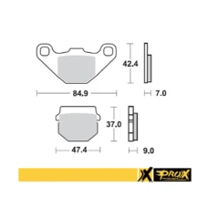 PROX КОЛОДКИ ДИСКОВІ ТОРМОЗНІ KH83 KAWASAKI KX 80 '88-'96, KDX 125 '90-'94, KMX 125 '86-'98, SUZUKI RM 80 '86-'01, RM 85 '02-'04 ПЕРІД