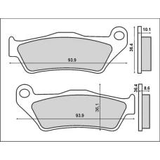 BRENTA КОЛОДКИ ДИСКОВІ ТОРМОЗНІ KH363 BMW F 800R 09-10, R850/1100/1150/1200, K1200/1300 ЗАД (FT 3084)