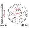 ЗАДНЯ ЗІРКА JR 823 41 SUZUKI VL 250 INTRUDER LC '00-04'; LT 250\/300 '86-89'; GN 400 '80-82'; LT 500 '88-92',DR 500 '81-83', DR 750 '88' (SR41B) (82341JT) (LANC.520) - зображення 1