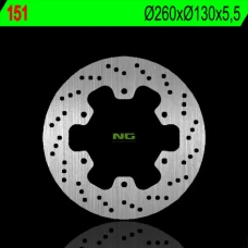 NG ДИСК ТОРМОЗНИЙ ЗАД KAWASAKI GPZ 750UT '83-'88, GPZ 1000 RX '86-'88 (260X130X5,5) (6X10,5MM)
