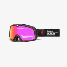 100 % ОКУЛЯРИ МОДЕЛЬ BARSTOW ERBAN - MIRROR DARK RED LENS - КОЛІР CZARNY/BIALY СКЛО ЧЕРВОНА ЗЕРКАЛО