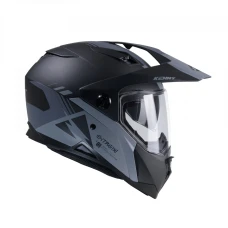 KENNY RACING 2025 ШОЛОМ DUAL ADVENTURE МОДЕЛЬ EXTREME GRAPHIC BLACK/GREY MATT КОЛІР ЧОРНИЙ/СІРИЙ РОЗМІР S  (55 - 56 CM)