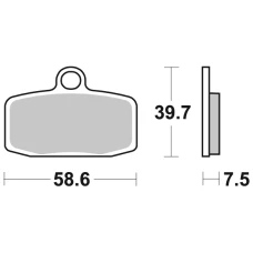SBS BRAKEPADS КАРБОНОВОГО СРІБНИЙ