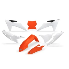 UFO 2024/01 КОМПЛЕКТ ПЛАСТІКОВ KTM SX 125 / 250 / 300 '23-'24, SX-F 250 / 350 / 450 '23-'24 КОЛІР OEM (POMARANCZOWY/BIALY)