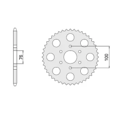 CHT ЗІРОЧКА ЗАД 818 42 SUZUKI GS 1000/ GSX 1100 E (818-42)