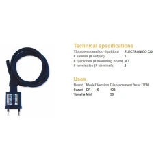 DZE КОТУШКА ЗАПАЛЮВАННЯ SUZUKI DR 125S (ЗАПАЛЮВАННЯ CDI) ELEKTRONICZNA