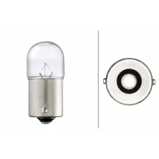 HELLA ЛАМПОЧКА 12V 5W BA15S R5W 1 ШТУКА (КОЛІР БІЛИЙ СТІКЛО)