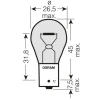 OSRAM ЛАМПОЧКА 21W 12V BAU15S PY21W (ПОМАРАНЧЕВИЙ КОЛІР) - POMARANCZOWA ВКАЗІВНИК ПОВОРОТУ 1 ШТУКА - зображення 3