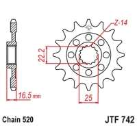 JT ЗІРОЧКА ПЕРІД 2171 14 DUCATI 848/1098/1198 '07-'15 (217114JT) (MOD. LANC. 520)