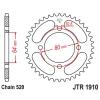 ЗАДНЯ ЗІРКА JR 4394 32 AEON 125\/180\/190\/220 '00-'09, YAMAHA YFA BREEZE '89-'04, YFM 125 GRIZZLY '04-'12 (JTR1910.32) (LANC. 520) - зображення 2