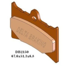 DELTA BRAKING КОЛОДКИ ДИСКОВІ ТОРМОЗНІ KH126 ПЕРІД APRILIA AF1 125 '88-'91, RS 125 '92-'05, TUONO 125 '03-'04, KTM EXC/MX 125 '87, GILERA CX 125 '91-, MX1/MXR/SP01/SP02 125 '89-, NORDWEST 350/500 '94-'96, MOTO GUZZI QUOTA 1000