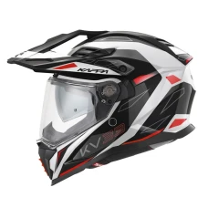 KAPPA 2025/05 ШОЛОМ KV33 GRAPHIC WIZZARD ENDURO DUAL ВИКЛЮЧЕНИЙ ROAD Z СТІКЛО I БЛЕНДА КОЛІР ЧОРНИЙ БІЛИЙ ЧЕРВОНИЙ РОЗМІР 63 / XXL (УПРАВЛІННЯ ECE 22R06)