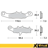 PROX ПЕРІД ТОРМОЗНИЙ ПІДКЛАДКА KX80/85/100 '97-23 + RM85 '05-23