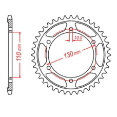 ЗАДНЯ ЗІРКА MTX PARTS 4385 46 YAMAHA R6 '06-'20, MT09 '14-'19, SUZUKI GSXR 750 '11-'19, GSXR 1000 '17-'19, XSR 900 '16-'19 (+1) (JTR1876.46) (LANC. 525)