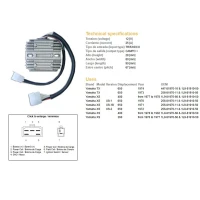 DZE РЕГУЛЯТОР НАПРУГИ YAMAHA XS650 75-81 (447-81970-10-00) (ESR350)