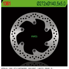 NG ДИСК ТОРМОЗНИЙ ЗАД APRILIA ETV 1000 CAPONORD '01-'07 (272X140,5X5) (6X8,5MM)
