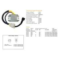 DZE РЕГУЛЯТОР НАПРУГИ SUZUKI DRZ 400/E/S '00-'17 (32800-29F00, 32800-08D00) (SH572E-12) (ESR105)