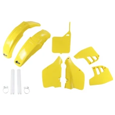 UFO КОМПЛЕКТ ПЛАСТІКОВ (ПОВНИЙ KIT) Z OSLONAMI ТЕЛЕСКОПІЧНИЙ (АМОРТИЗАТОРІВ) SUZUKI RM 250 '89-'91 КОЛІР OEM (ЖОВТИЙ) (SU398E999)