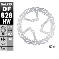 GALFER ДИСК ТОРМОЗНИЙ ПЕРІД TM EN/MX/SMR/SMX 125/144/250/300/400/450/530 '00-'24 (270X70,5X3MM) SHARK ENDURO MX