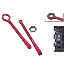 ACCEL КОМПЛЕКТ ЛОЖОК ДЛЯ ШИН(23+24CM) ALU7075 KUTE З КЛЮЧАМИ 10,13,27,32 MM КОЛІР СИНІЙ