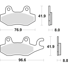 TRW LUCAS КОЛОДКИ ДИСКОВІ ТОРМОЗНІ KH165 SINTER OFFROAD HONDA NSR 50 93-96, CB 125F 14-16, KAWASAKI EX 250 07-17, KLF 300 89-07, SUZUKI DR 250 82-87, DR 800 91-96, YAMAHA XTZ 750 89-97, ПЕРІД/ЗАД