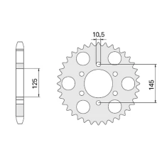CHT ЗІРОЧКА ЗАД 866 47 YAMAHA MT 03 (855-47C)