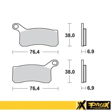 PROX ПЕРІД ТОРМОЗНИЙ ПІДКЛАДКА KTM450/505/525SX-XC ATV '08-12