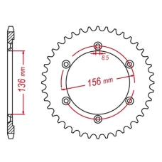 ЗАДНЯ ЗІРКА MTX PARTS 4365 43 SUZUKI DR 650 SE '96-'12 (JTR1791.43) (LANC. 525)