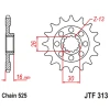 ПЕРЕДНЯ ЗІРКА JR CHT 344 16 HONDA VFR 750 R '88-92' (RC30) (34416JT) (LANC. 525) ПІД ЗАМОВЛЕННЯ - зображення 1